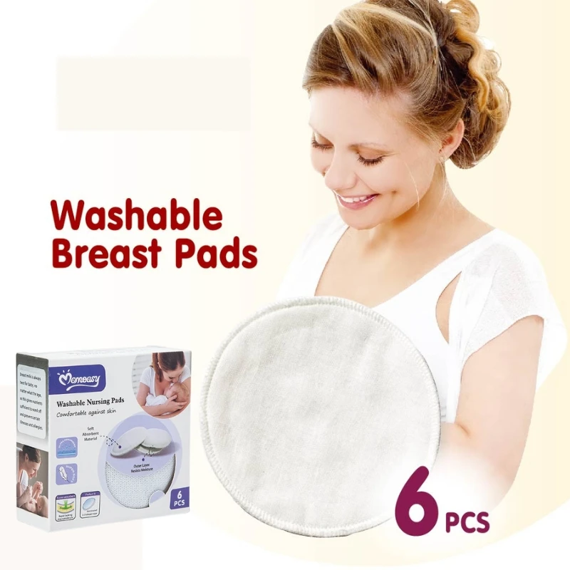 6 Pcs Washable Breast Pads