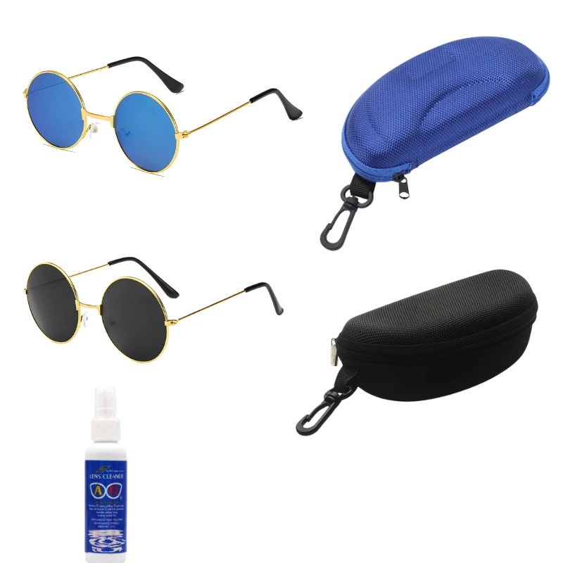 Round Sunglass with Premium Box & Glass Cleaning kit