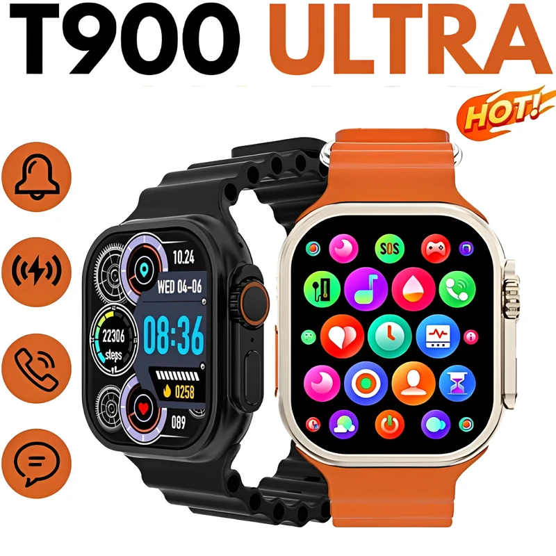 Smart Watch Ultra Series (Black & Orange Color Available)