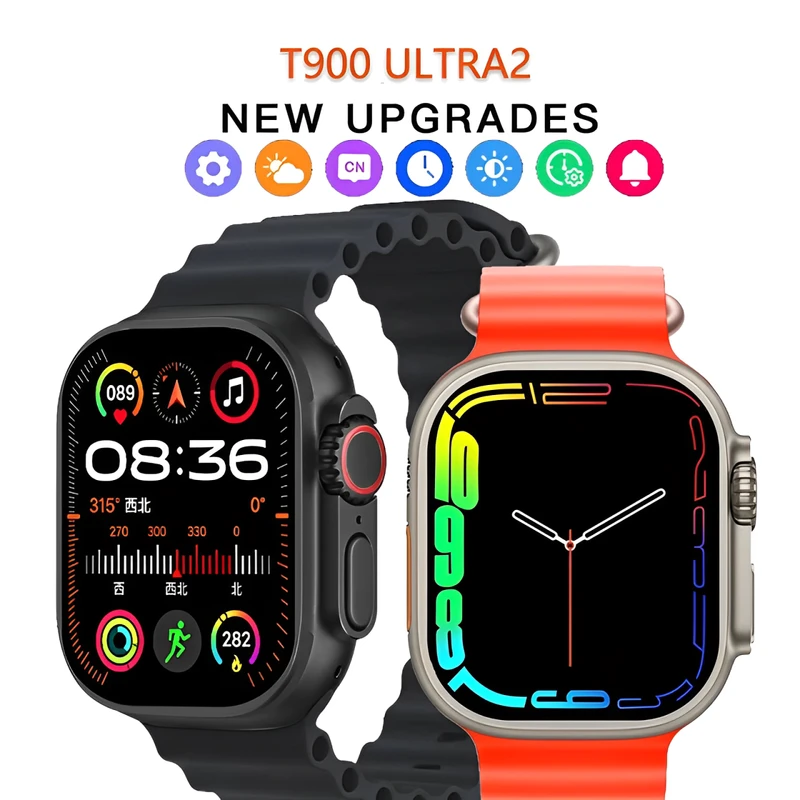 Smart Watch Ultra Series (Black & Orange Color Available) - Image 3