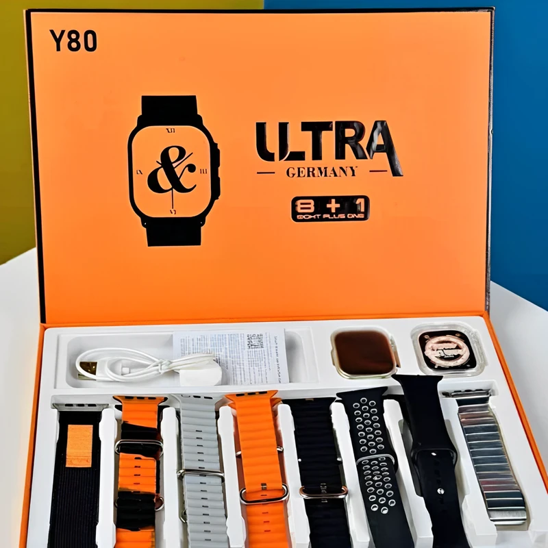 Smart Watch Ultra Series (Black & Orange Color Available) - Image 4