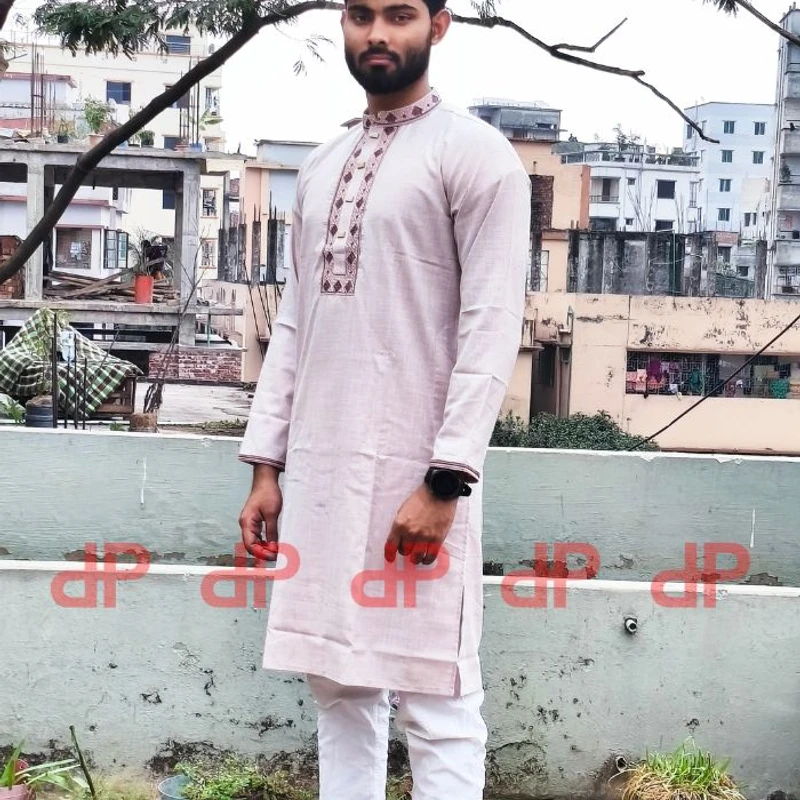 Premium pink panjabi-EID25