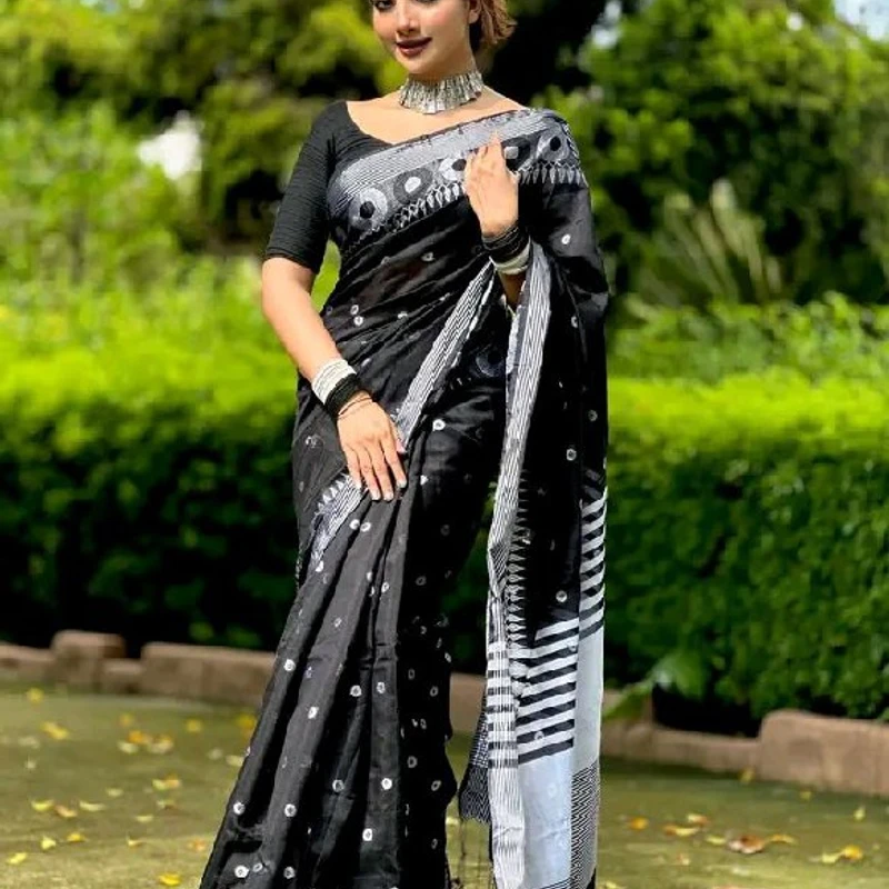 ধুপিয়ান হাফ সিল্ক শাড়ি