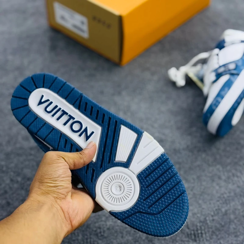 Louis Vuitton LV Trainer White / Blue - Image 3