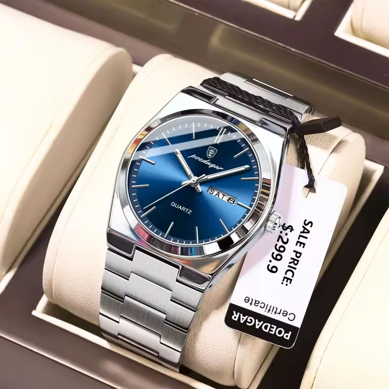 Man Stylish Watch (Blue)
