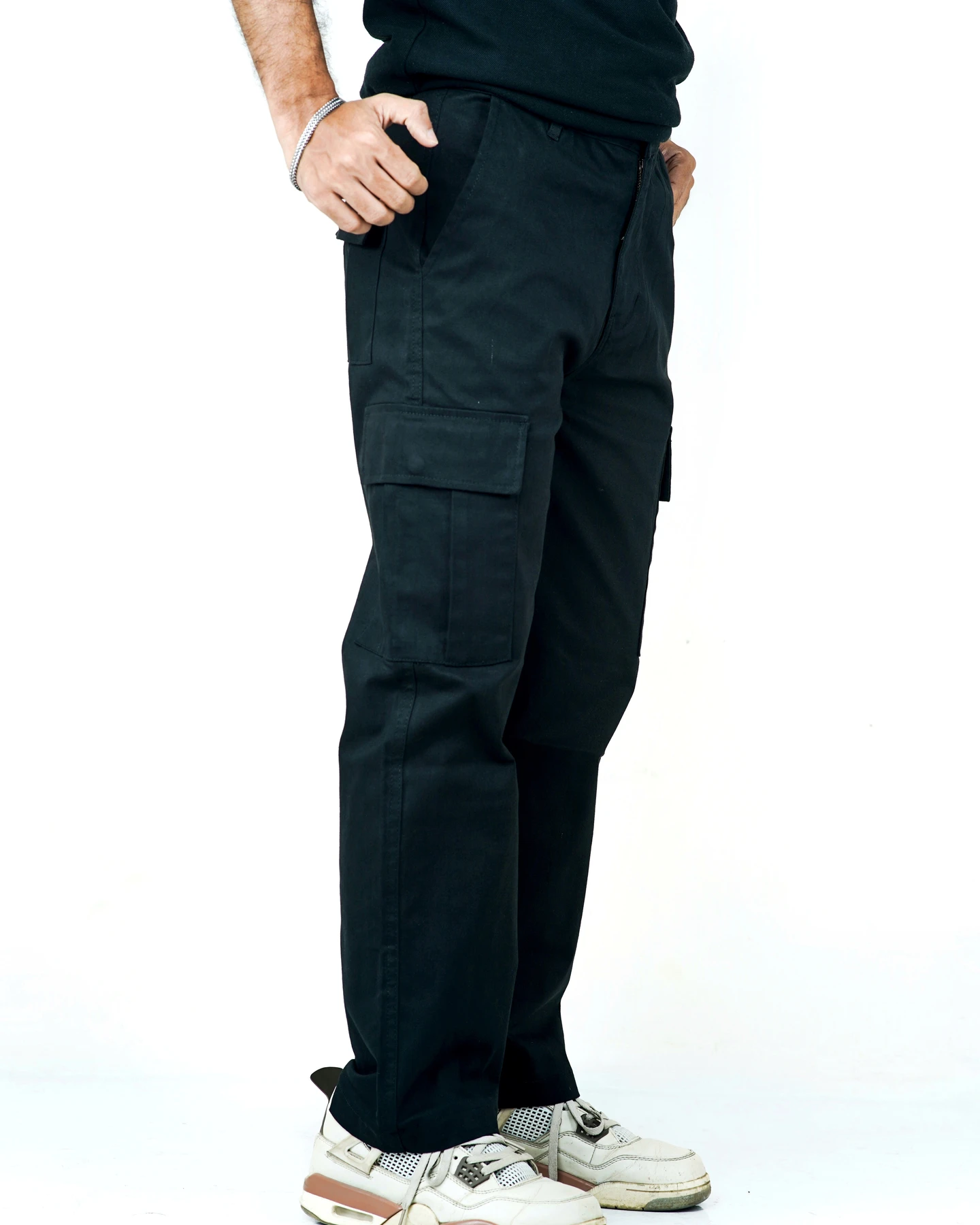 Black Semi Baggy Pant
