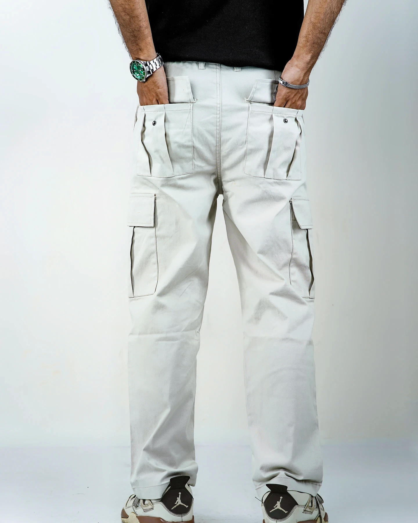 Off White Semi Baggy Pant - Image 3