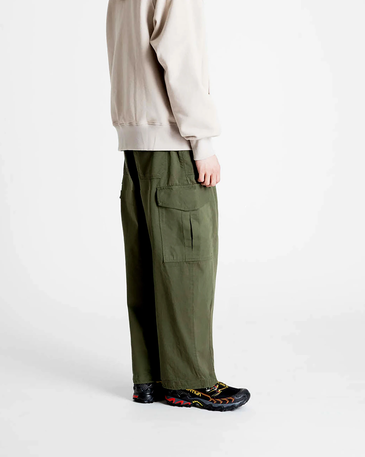 Olive Semi Baggy Pant - Image 3