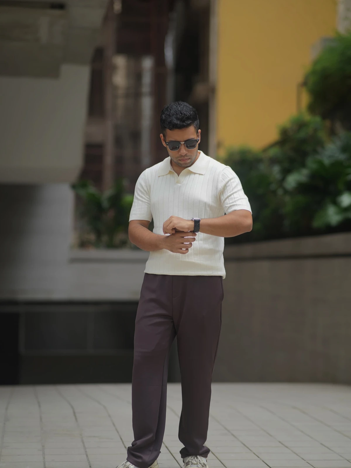 Off White/Cream Old Money Polo