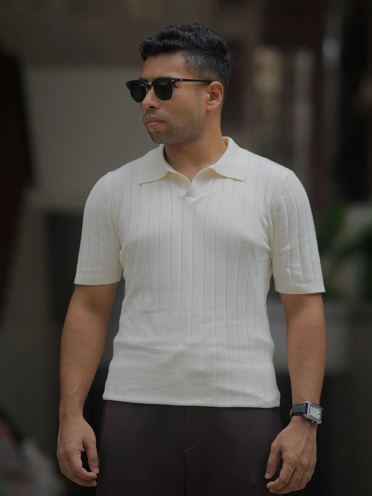 Off White/Cream Old Money Polo