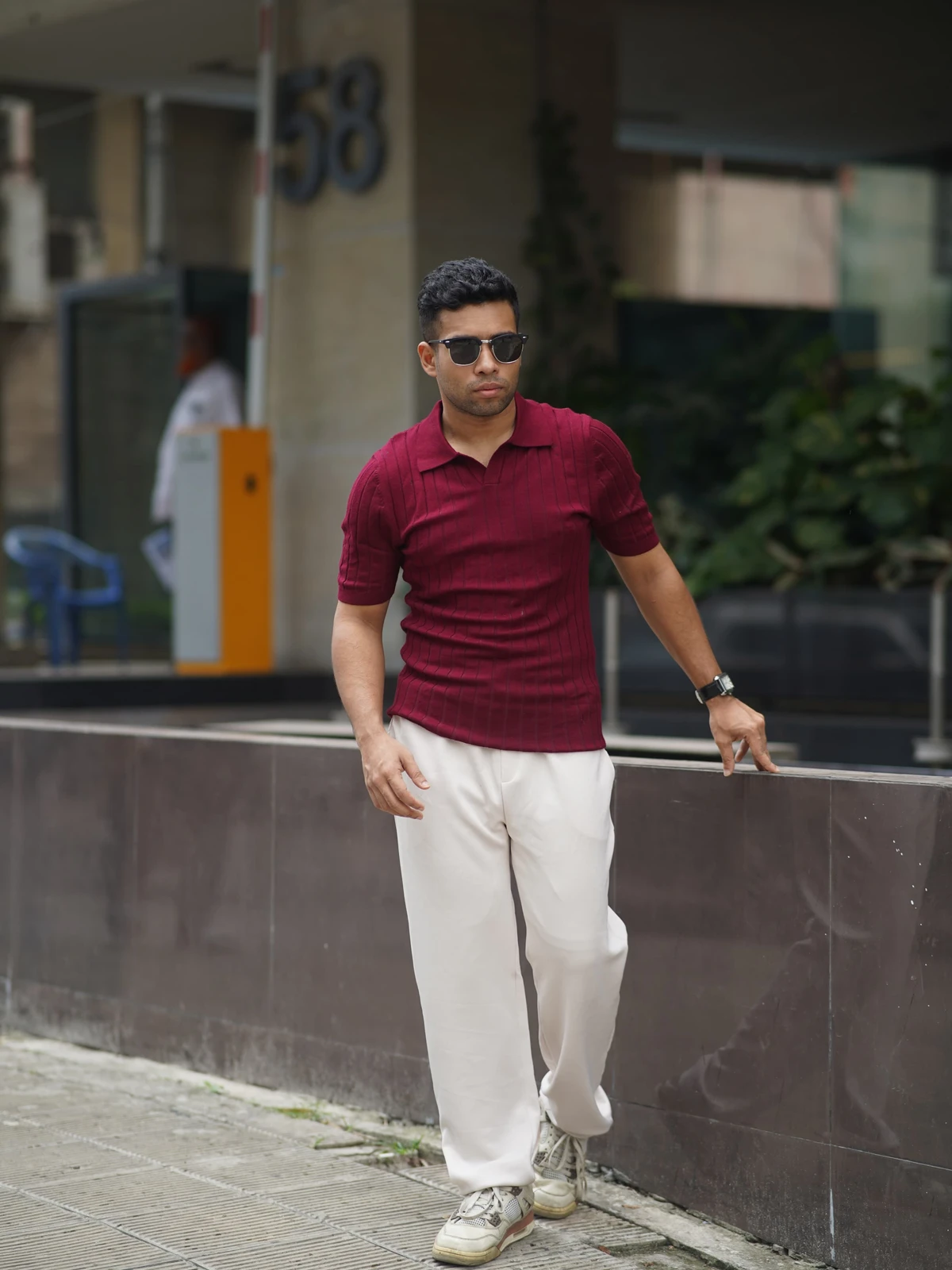 Maroon Old Money Polo