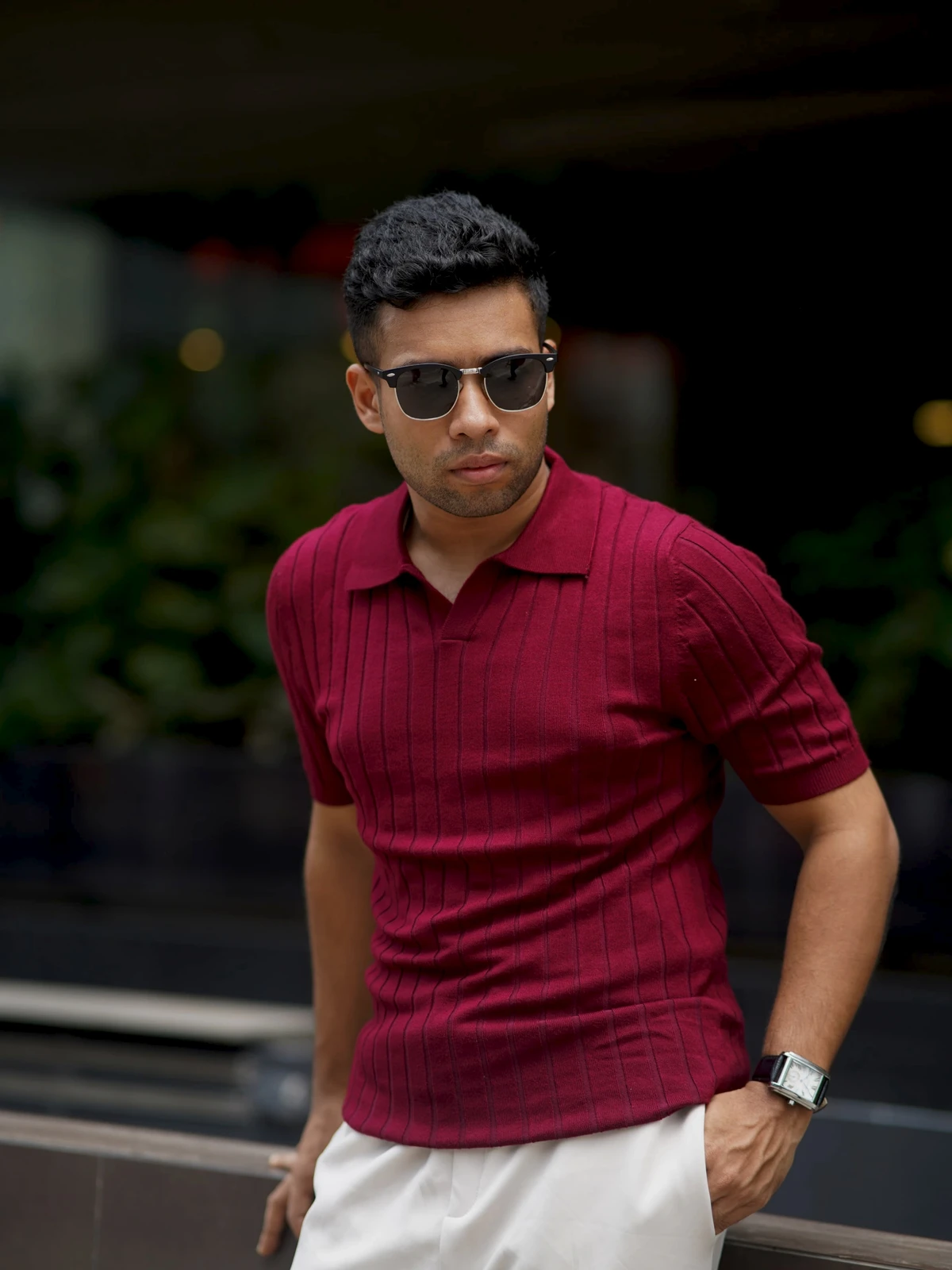 Maroon Old Money Polo