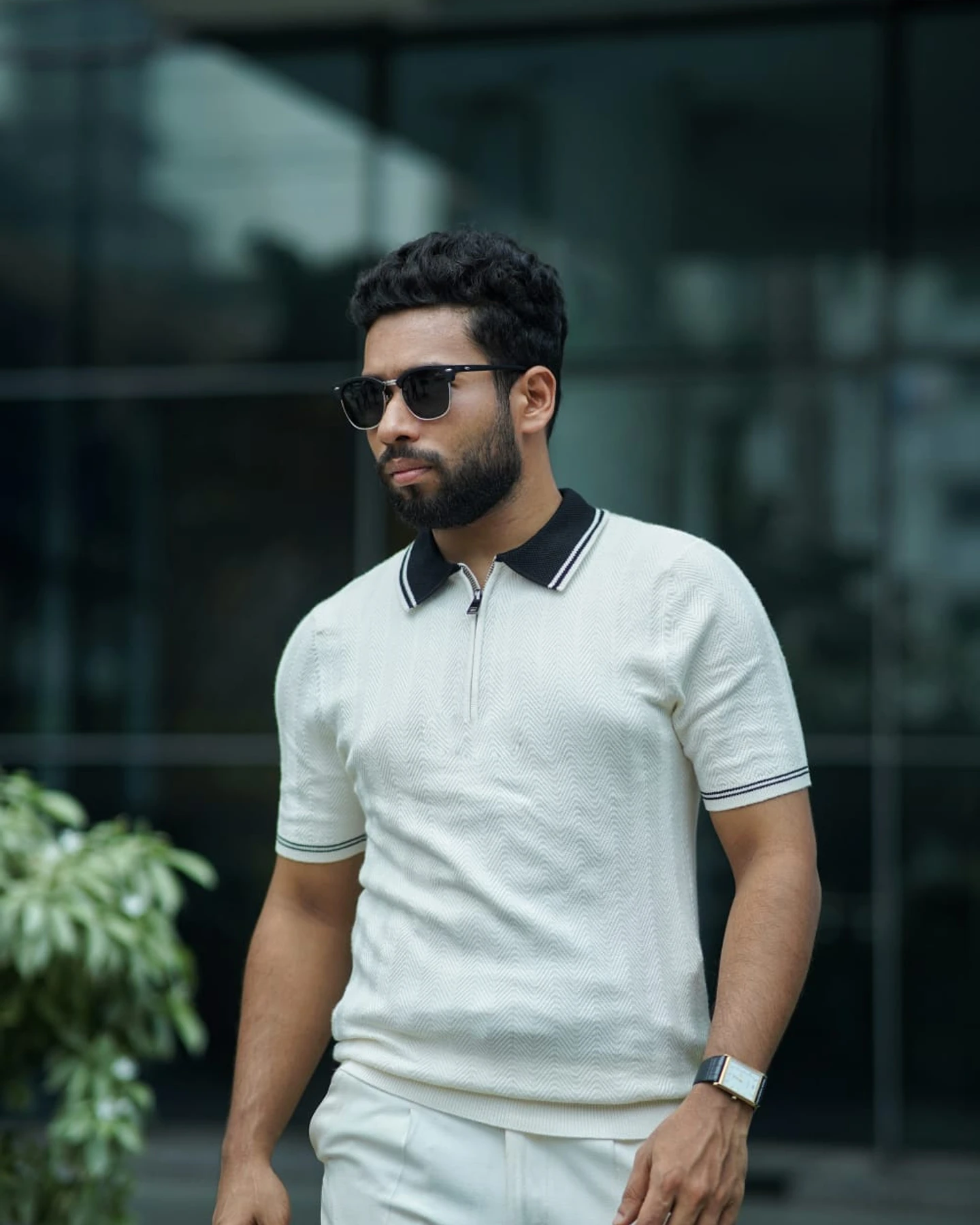 White Zipper Old Money Polo - Image 4