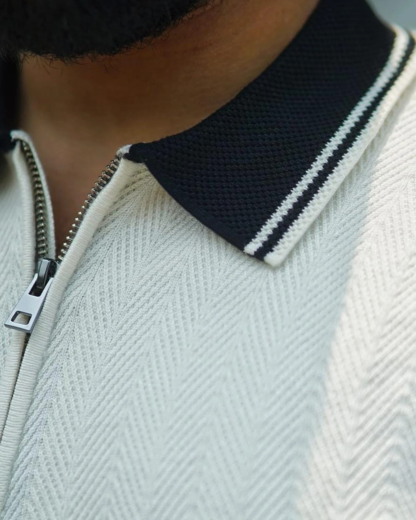 White Zipper Old Money Polo