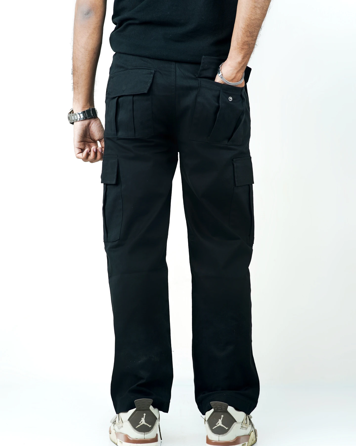 Black Semi Baggy Pant