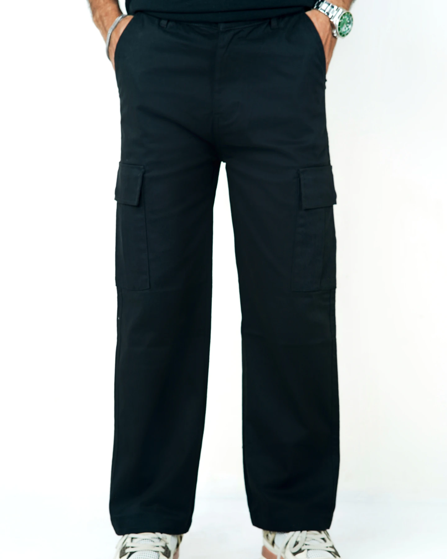 Black Semi Baggy Pant