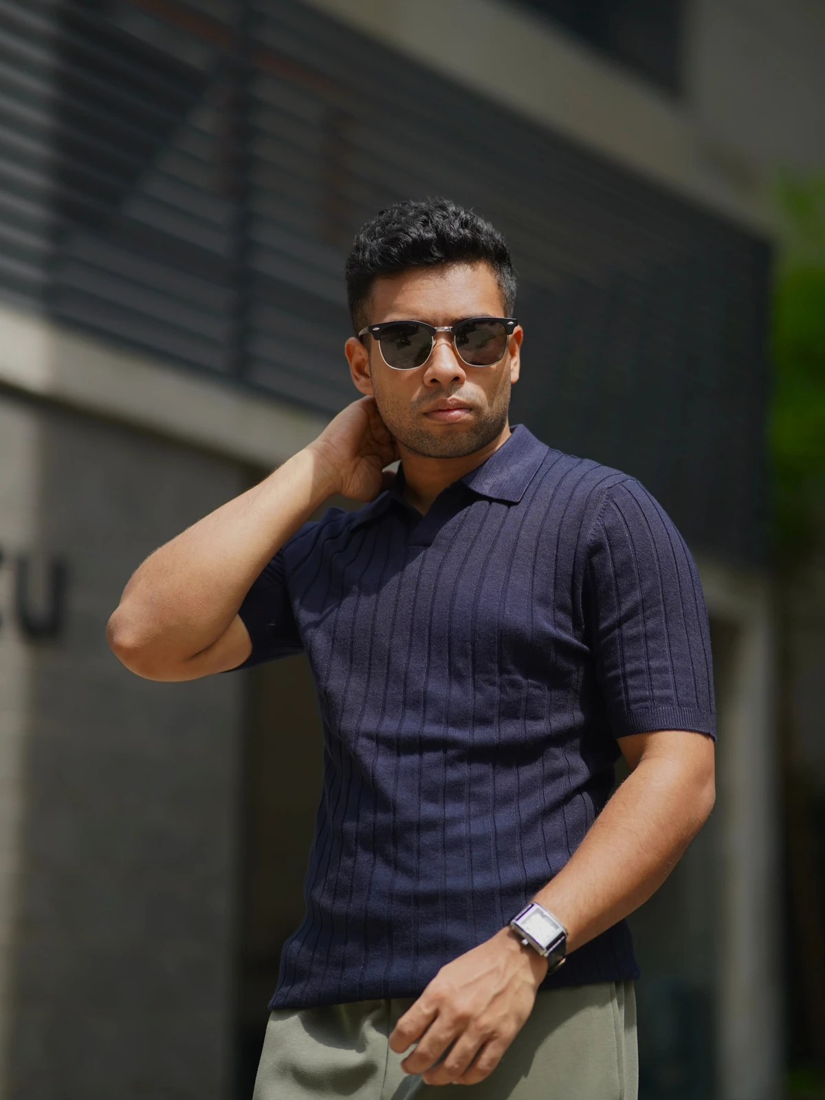 Navy Blue Old Money Polo