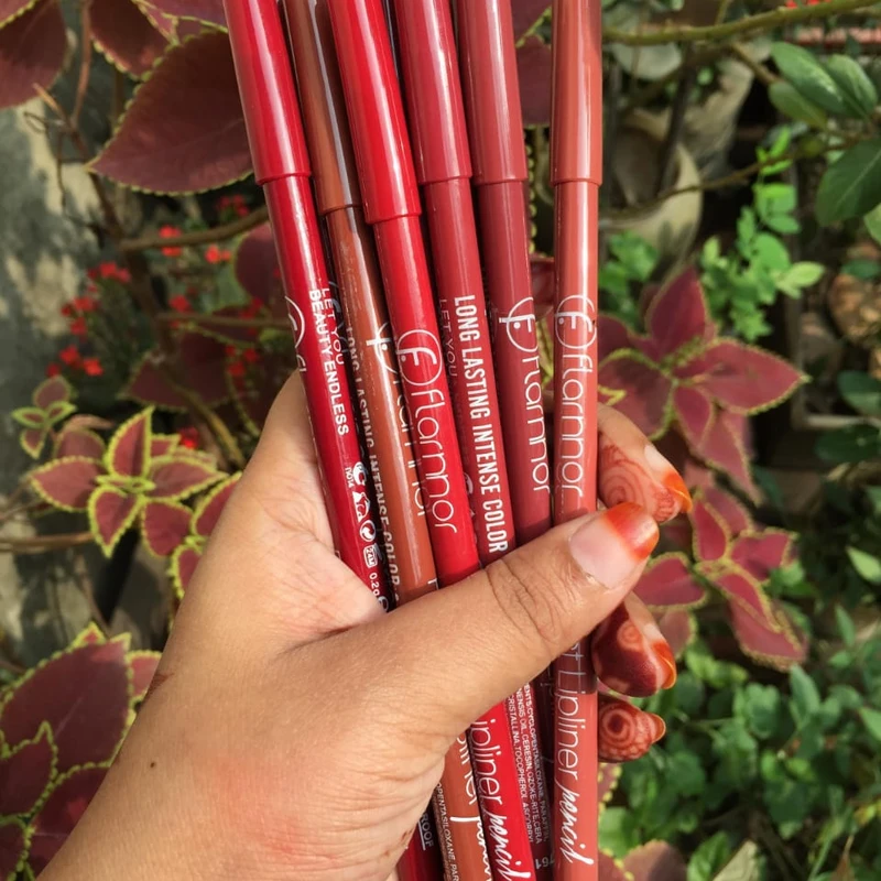 Flormar Pencil Lip Liner Set 12 pieces in one packet