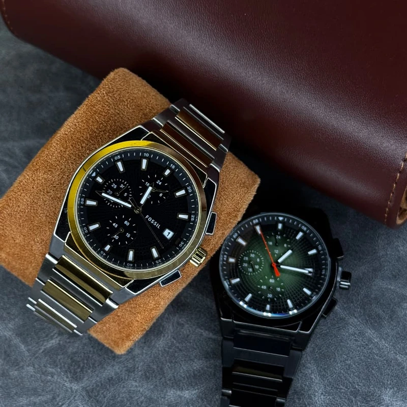 Fossil Everett Chronograph Men’s Two-Tone Watch – Silver & Gold-Tone Stainless Steel in Bangladesh