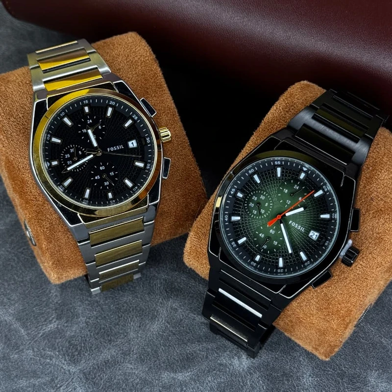 Fossil Everett Chronograph Men’s Two-Tone Watch – Silver & Gold-Tone Stainless Steel in Bangladesh