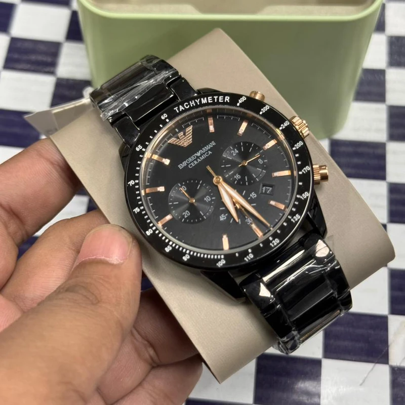 Emporio Armani AR70002 Chronograph Black Ceramic Men’s Watch – Luxury Branded Watch in Bangladesh
