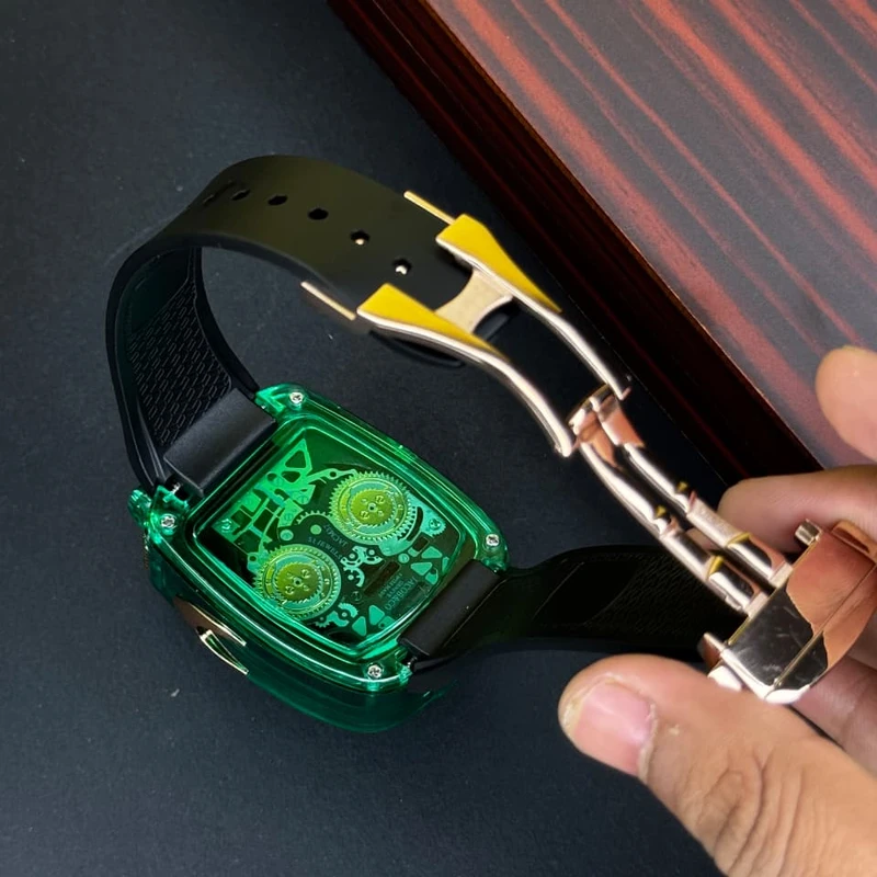 Jacob & Co. Bugatti Chiron Tourbillon Skeleton Green – AAA Grade Luxury Watch in Bangladesh - Image 8