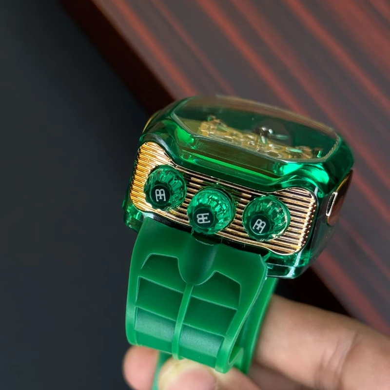Jacob & Co. Bugatti Chiron Tourbillon Skeleton Green – AAA Grade Luxury Watch in Bangladesh - Image 9