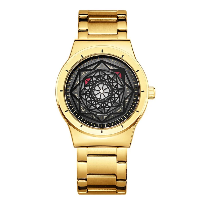 Bestwin Luxury Gold Men’s Watch – Artistic Geometric Dial | Premium Stainless Steel Wristwatch