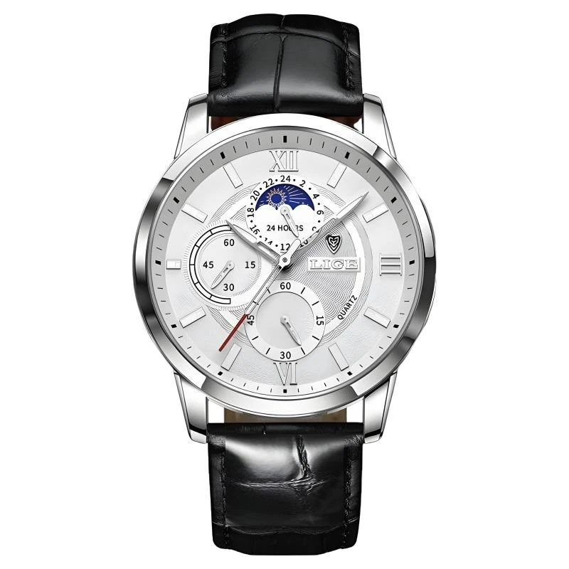 LIGE 8932 Gents Watch-silver white