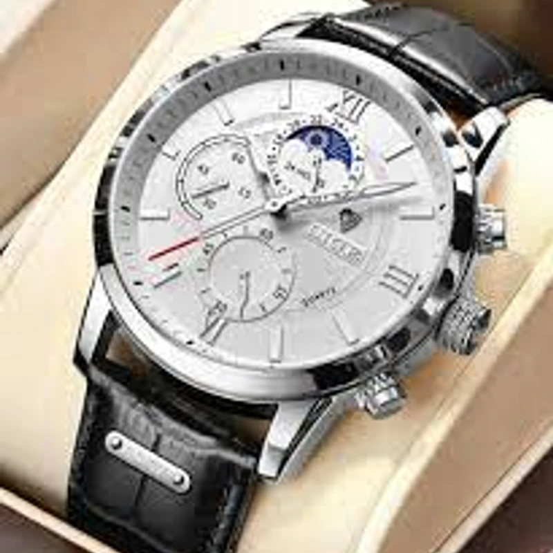 LIGE 8932 Gents Watch-silver white - Image 3