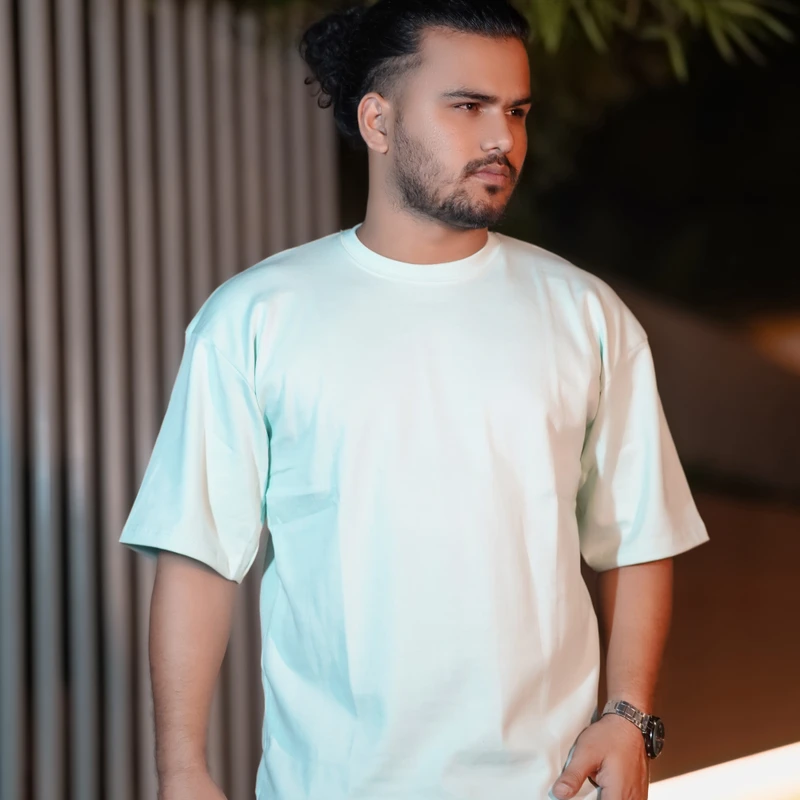 Premium Quality Solid Drop Shoulder T-shirt(:PEST)