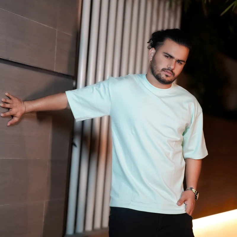 Premium Quality Solid Drop Shoulder T-shirt(:PEST)