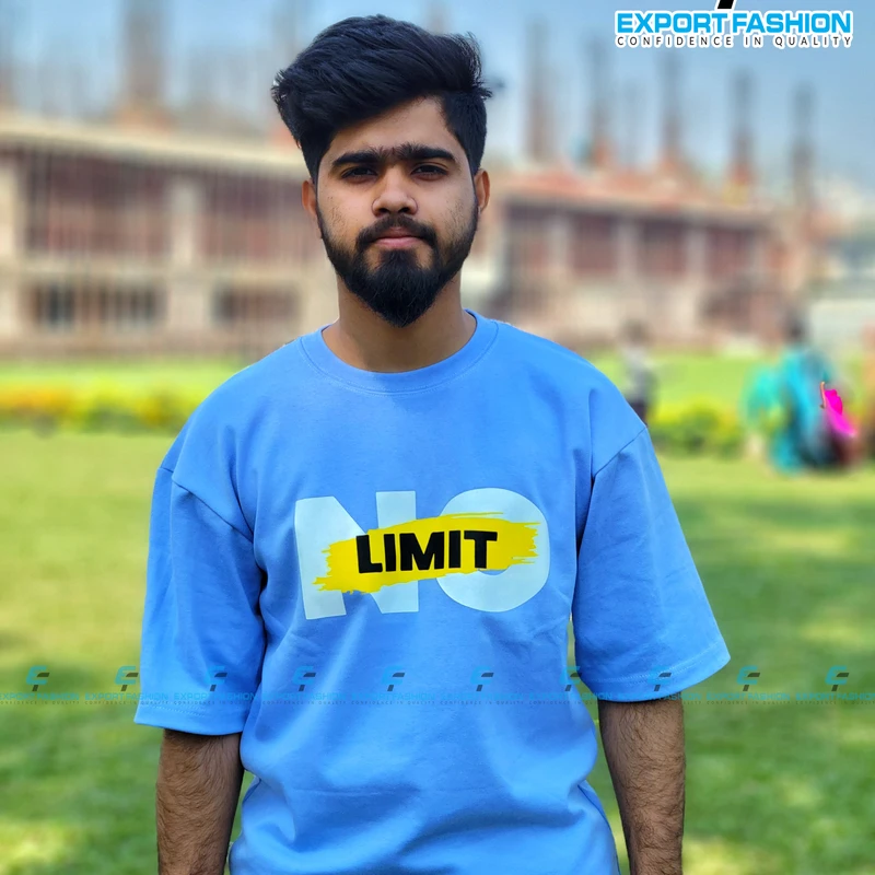 Premium Quality Printed Drop Shoulder T-shirt (With Model)