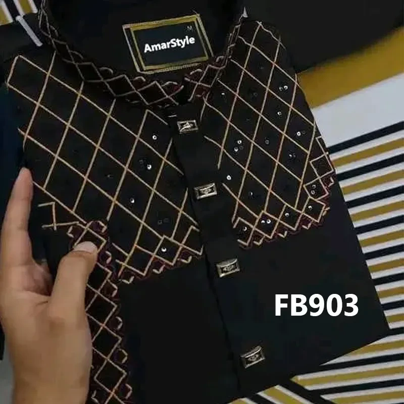 Embroidered Panjabi-China Stitch