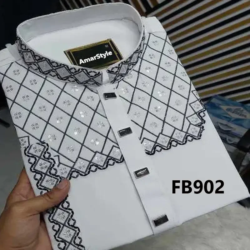 Embroidered Panjabi-China Stitch