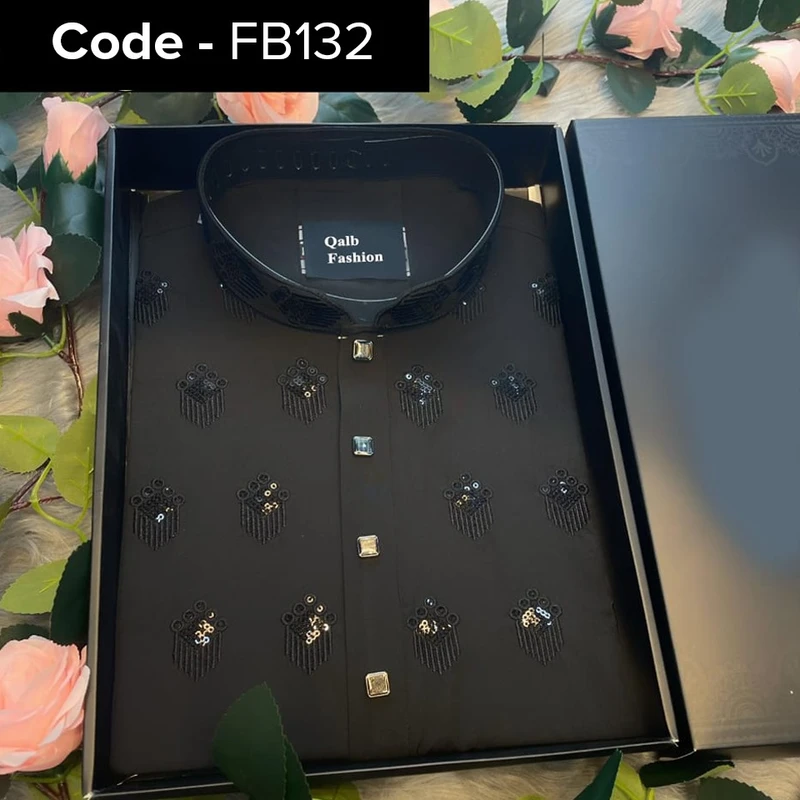 Embroidered Panjabi China Stitch