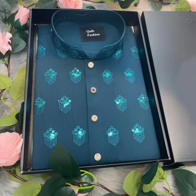 Embroidered Panjabi China Stitch - Image 4