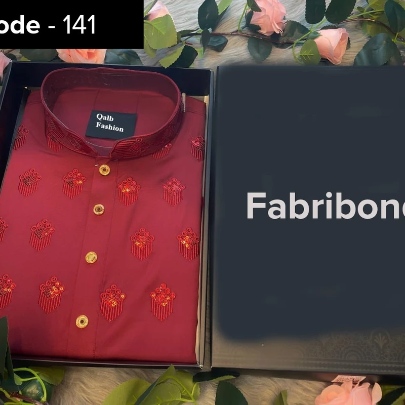 Embroidered Panjabi China Stitch