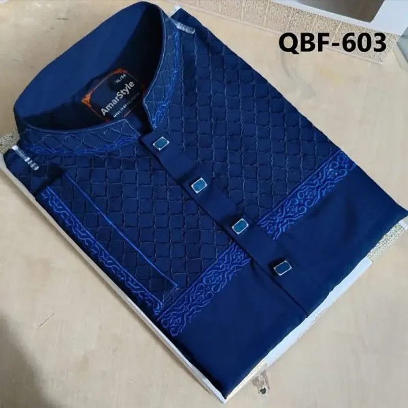 Embroidered Design Panjabi-China Stitch - Image 3