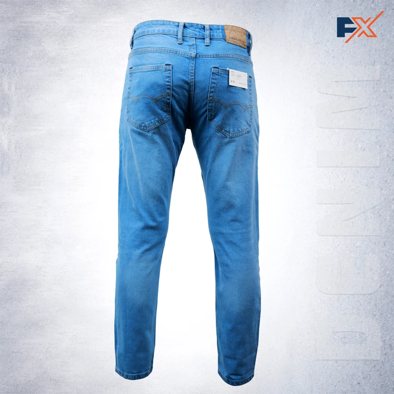 American Eagle Men AirFlex+ Slim Straight Fit Jeans (Sky Blue)