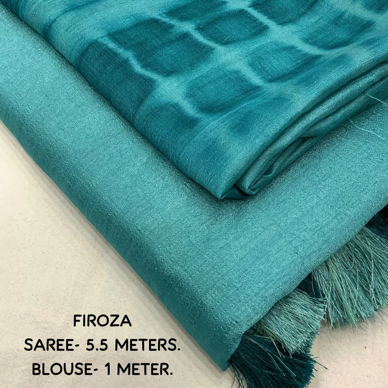 Silk saree with shibori blouse