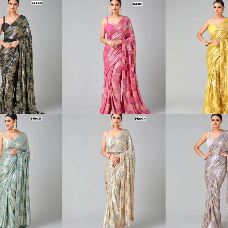 Bollywood inspired Sequins Saree