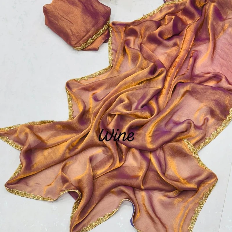 Chiffon Fendi Dual Toned Saree