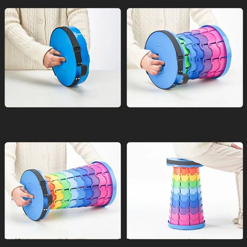 Folding extendable stool, Adjustable Telescopic Stool, Collapsible Stool - Image 3