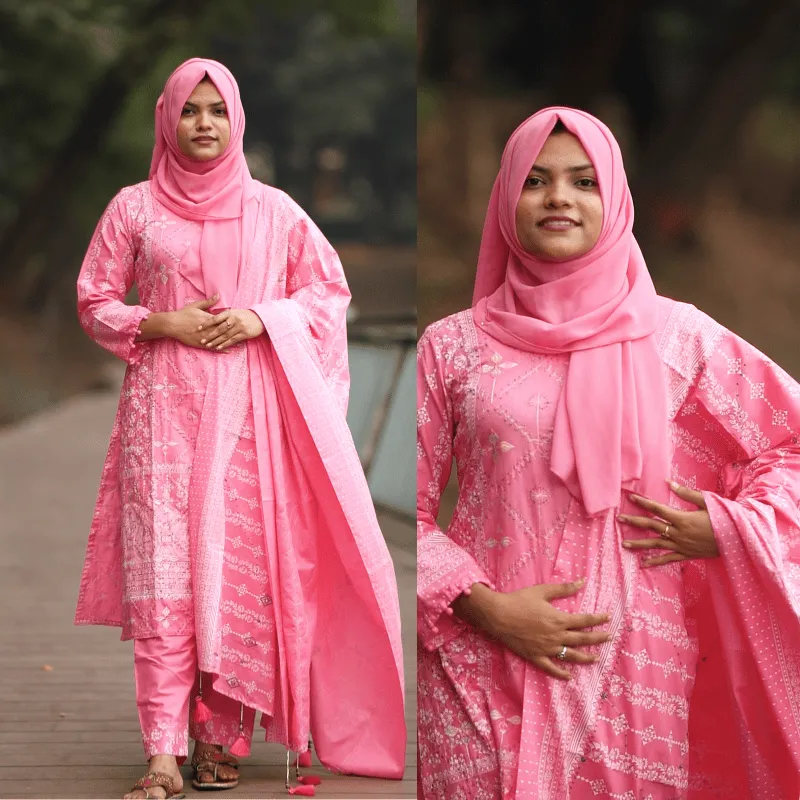 মালিহা থ্রি-পিস – স্টাইল ও আরামের অনন্য সংমিশ্রণ