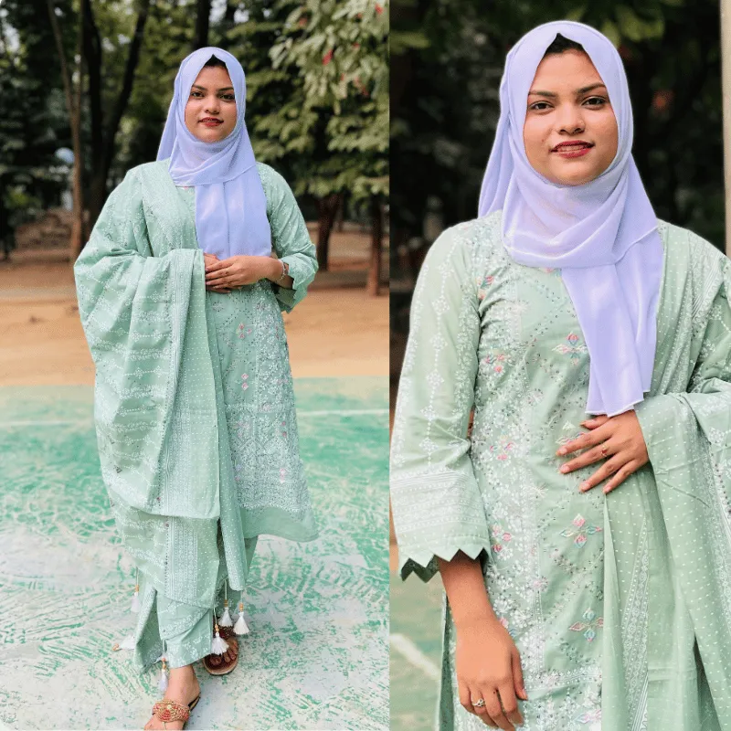 মালিহা থ্রি-পিস – স্টাইল ও আরামের অনন্য সংমিশ্রণ