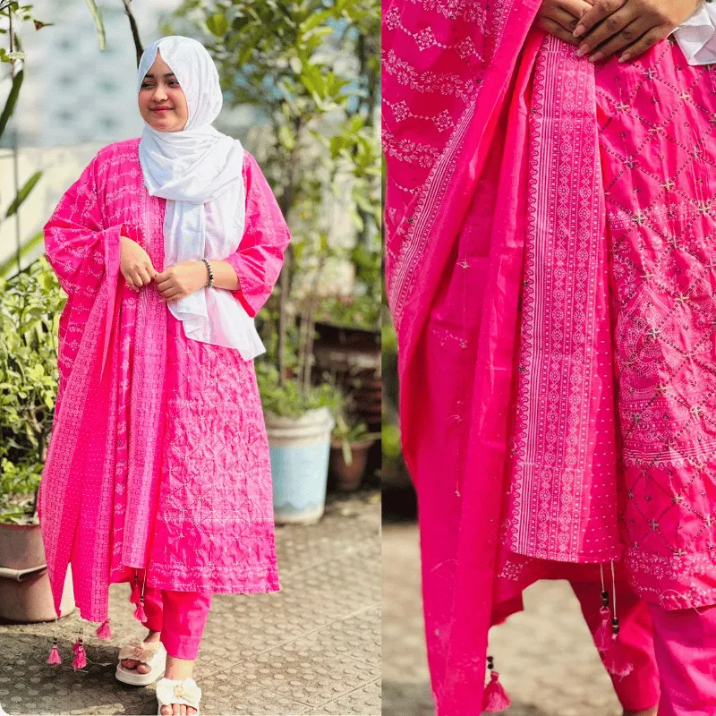 মালিহা থ্রি-পিস – স্টাইল ও আরামের অনন্য সংমিশ্রণ