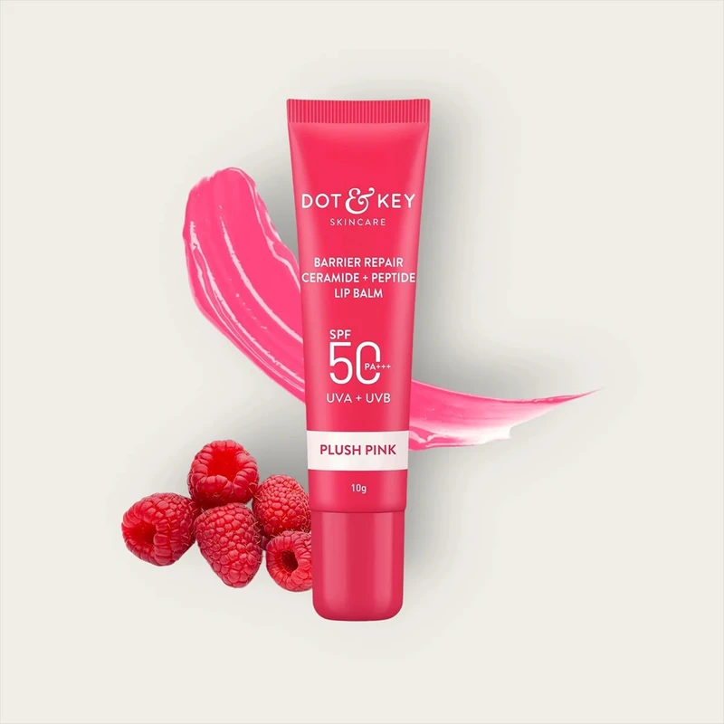 Dot & Key Barrier Repair Lip Balm Plush Pink Raspberry SPF50 PA+++