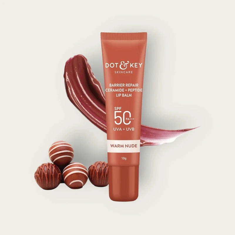 Dot & Key Barrier Repair Lip Balm Warm Nude Cocoa SPF50 PA+++