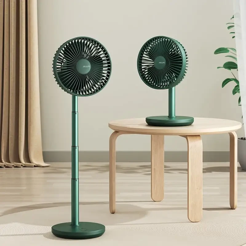 JISULIFE FA13P Oscillating Extendable Desk Fan 8000mAh (New Upgraded)-Green